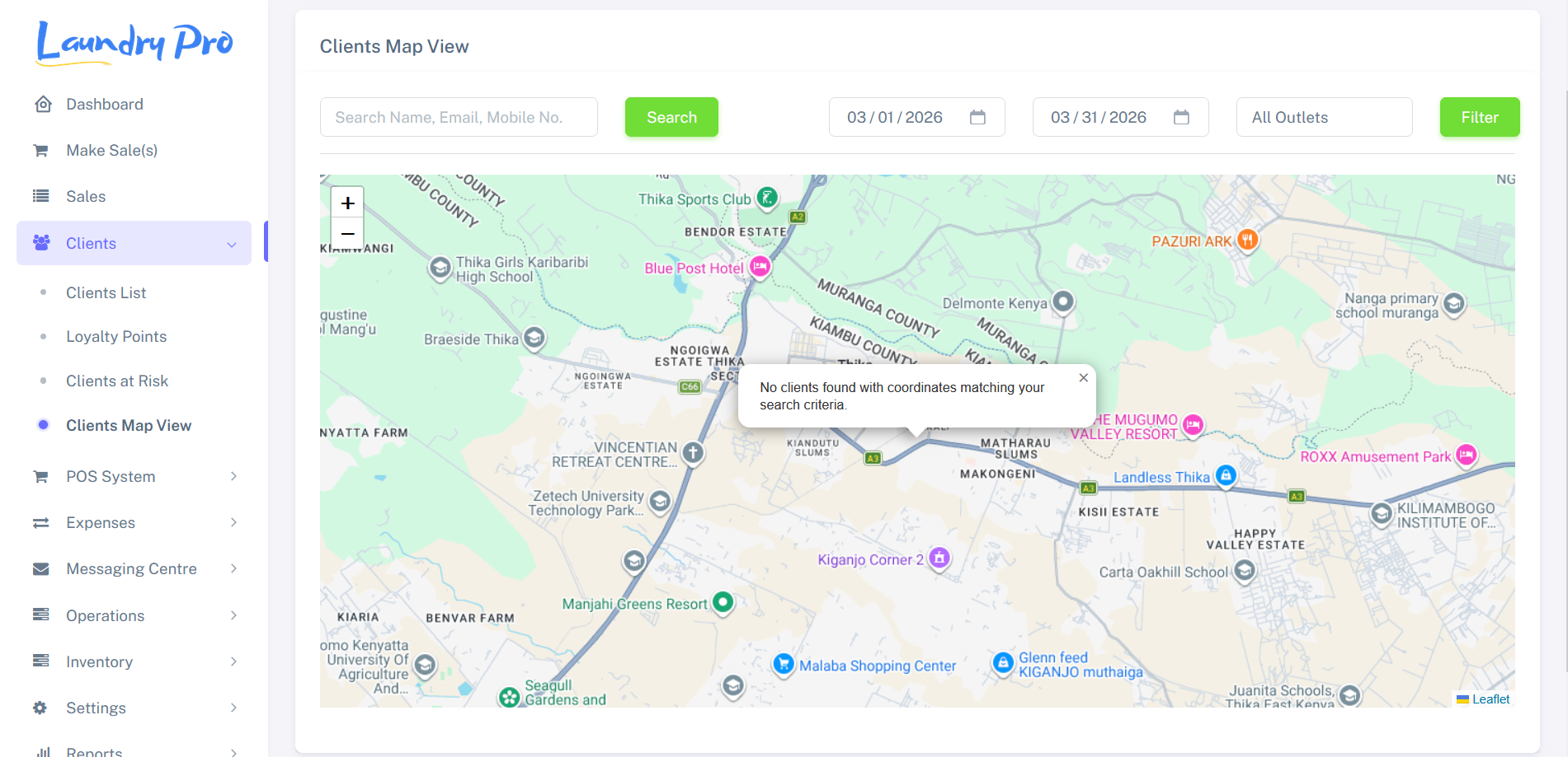 Client Map View